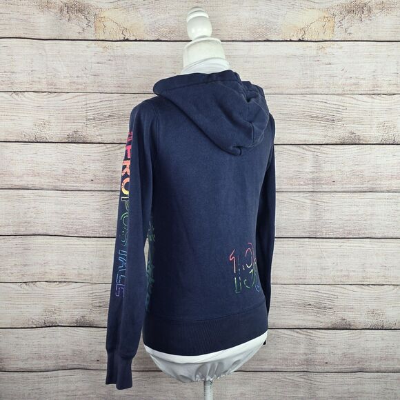 Aeropostale Full Zip Vintage Y2K Graffiti Print Hooded Sweatshirt Small Mallcore - Picture 3 of 8